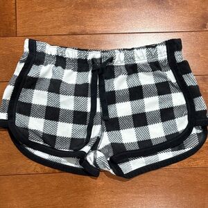 Aeropostale Black and White Checkered Women's fleece Shorts